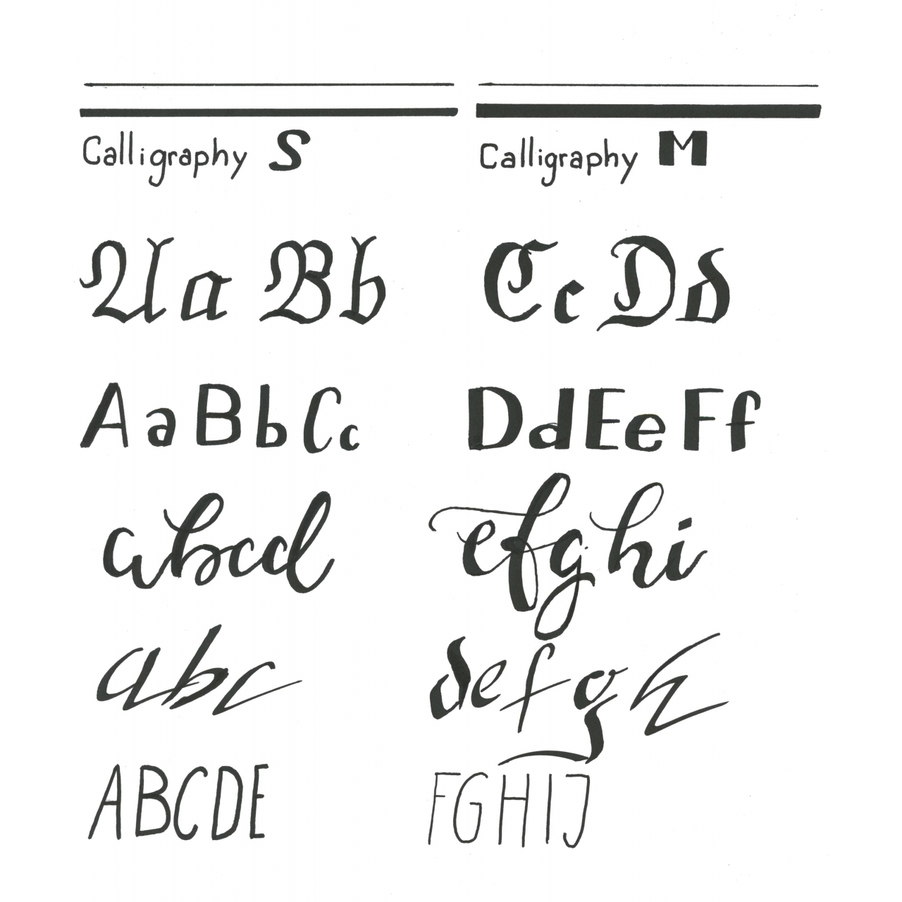 Multiliner Calligraphy 2 li Set ( CS , CM )
