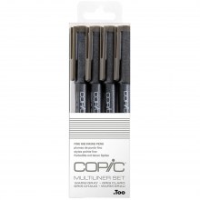 Multiliner Warm Grey Set  (0.05, 0.1, 0.3, 0.5)