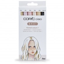 Ciao 5+1 Marker Seti  - Portrait Colors 1